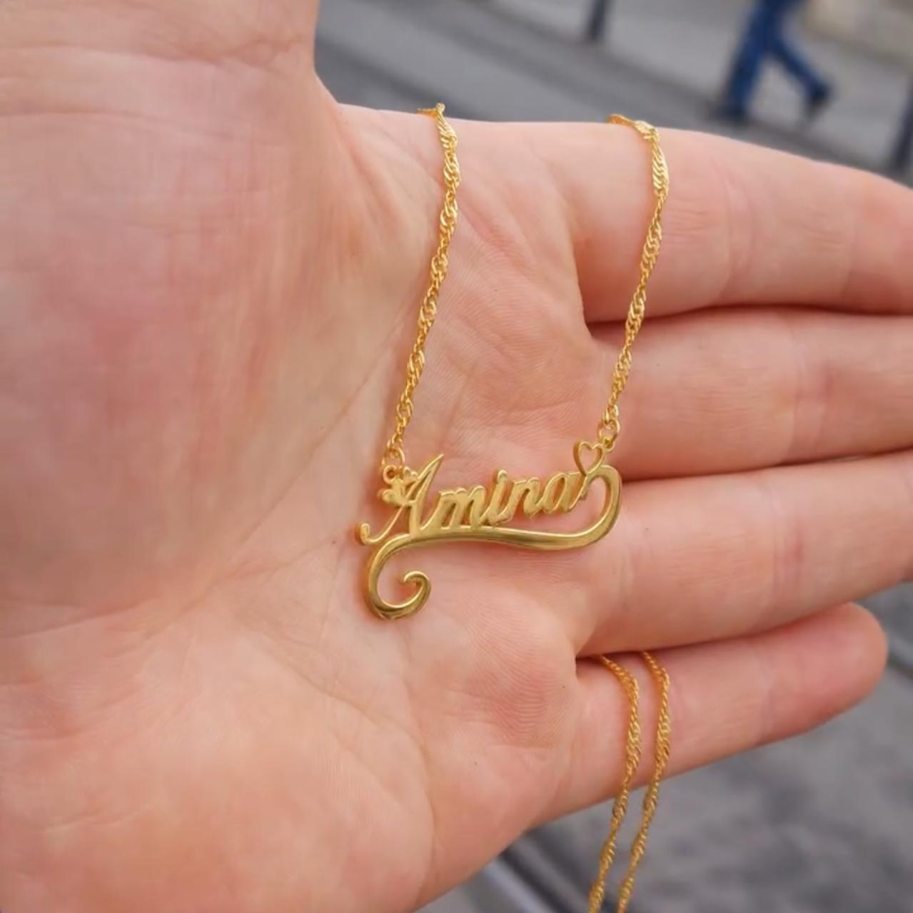 Customized Pearl Name Necklace