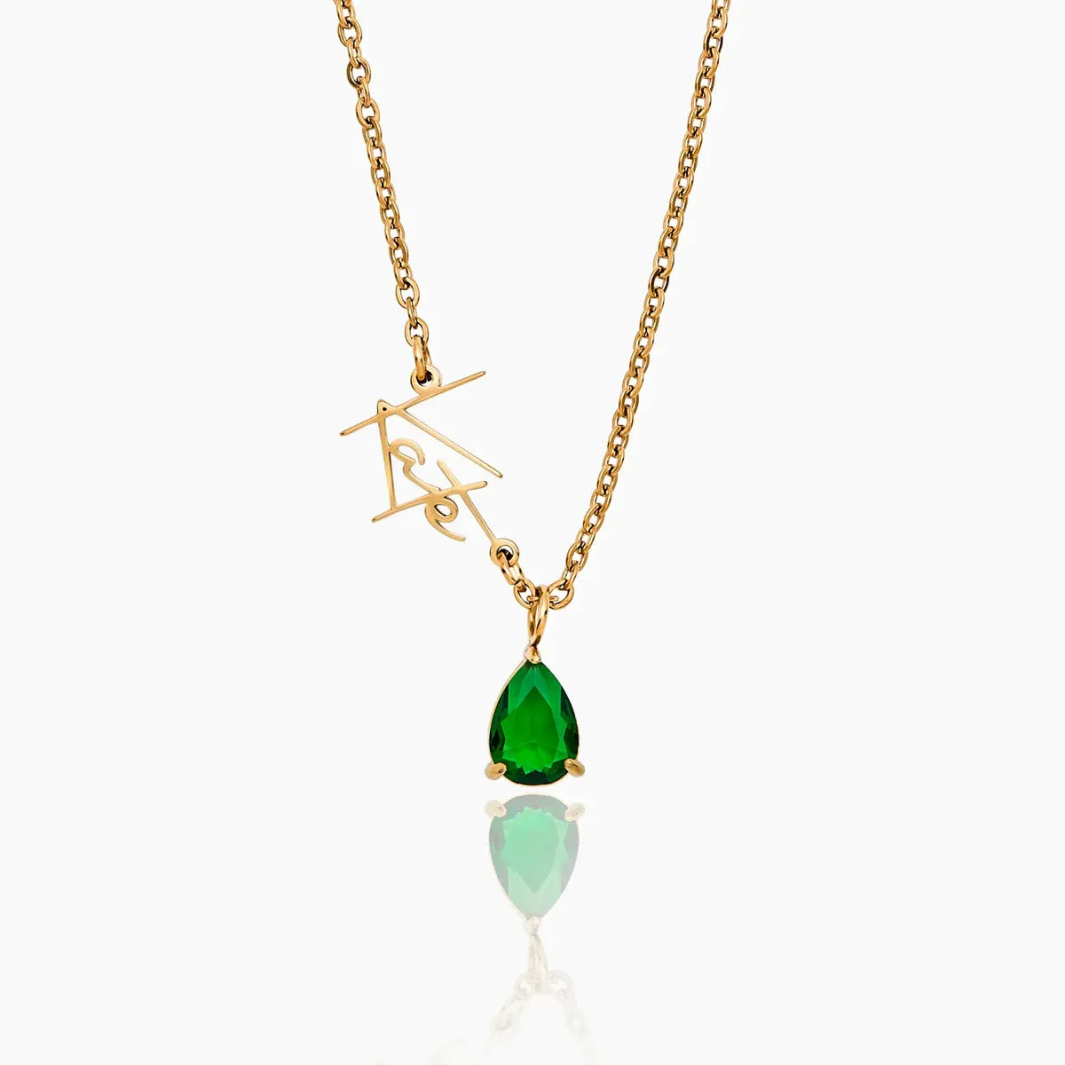 Signature Name And Birthstone Necklace